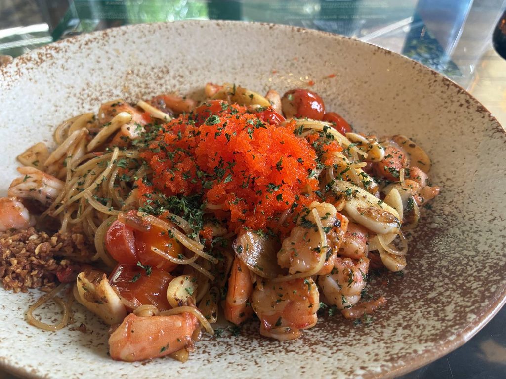 Hidden Woods Cafeで食べたシーフードパスタ